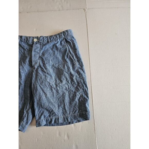 Polo Ralph Lauren Preston Chambray Shorts Mens 34 Light Blue Cotton - Picture 11 of 11
